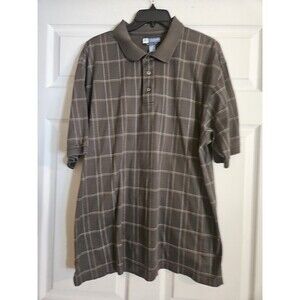 Jos A Bank Leadbetter Golf Polo Shirt Mens XL Black Check Cotton Logo